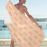 Engine Piston Cream Background Pattern Design 04 Beach Towel