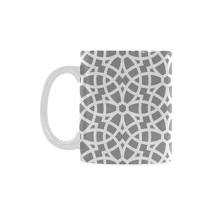 arabic gray pattern Classical White Mug (Fulfilled In US)