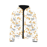 Cute beagle dog pattern background Kids' Boys' Girls' Padded Hooded Jacket