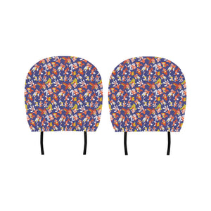 Goldfish Pattern Print Design 04 Car Headrest Cover