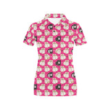 Guinea Pig Pattern Print Design 01 Women's All Over Print Polo Shirt