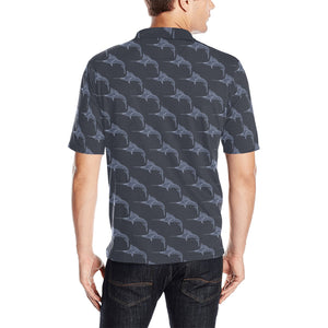 Swordfish Pattern Print Design 03 Men's All Over Print Polo Shirt
