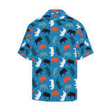 Colorful rhino pattern Men's All Over Print Hawaiian Shirt