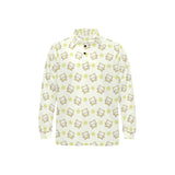 Cute cartoon frog baby pattern Men's Long Sleeve Polo Shirt