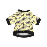 Ostrich Pattern Print Design 04 All Over Print Pet Dog Round Neck Fuzzy Shirt