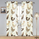 Cute rooster chicken cock Gauze Curtain
