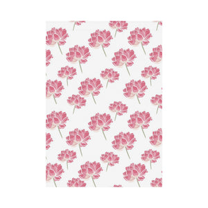 Pink lotus waterlily pattern House Flag Garden Flag