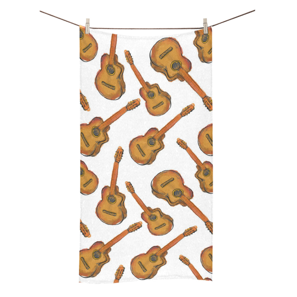 Paint Guitar Pattern Bath Towel