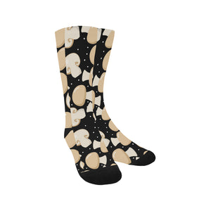 Champignon mushroom pattern Crew Socks