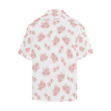 Pink sakura cherry blossom pattern Men's All Over Print Hawaiian Shirt