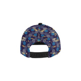 Blue japanese pattern cloud wave flower All Over Print Snapback Cap