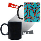 Boomerang Australian aboriginal ornament blue back Morphing Mug Heat Changing Mug