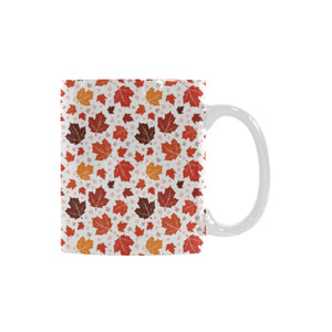 Colorful Maple Leaf pattern Classical White Mug (Fulfilled In US)