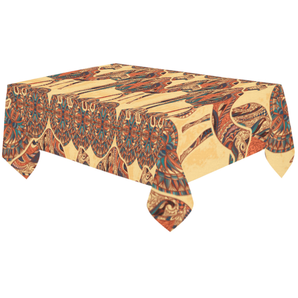 Camel polynesian tribal design pattern Tablecloth