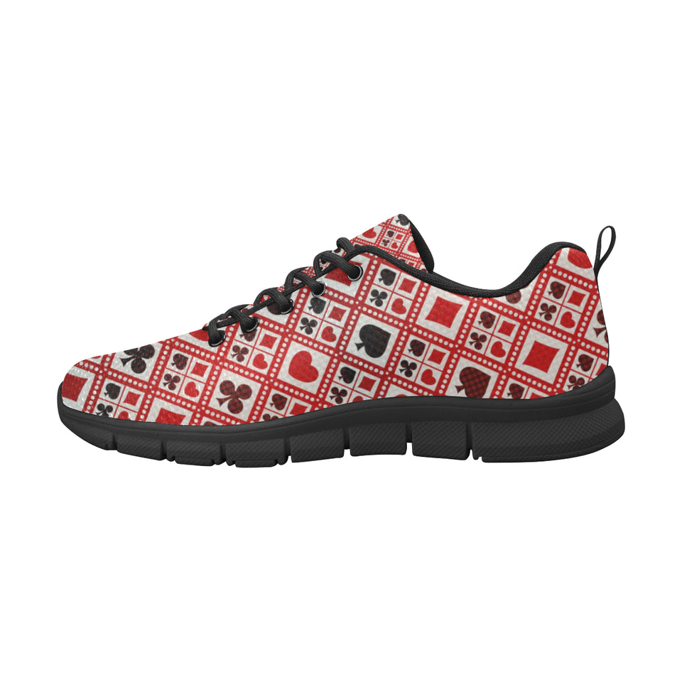 Casino Cards Suits Pattern Print Design 03 Men's Breathable Sneakers ( Model 055)