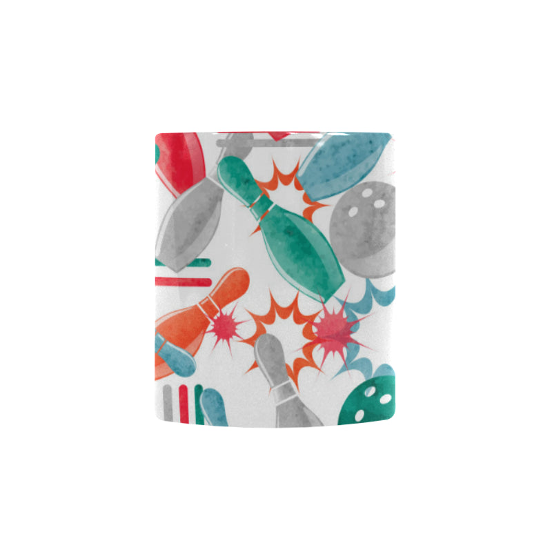Watercolor bowling pattern Morphing Mug Heat Changing Mug