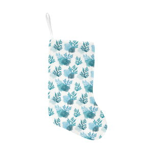 Coral Reef Pattern Print Design 04 Christmas Stocking