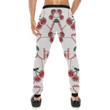 Hand drawn cherry pattern Unisex Casual Sweatpants