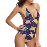 Colorful sea turtle pattern Women's One-Piece Swimsuit