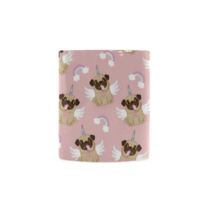 Cute unicorn pug pattern Classical White Mug (Fulfilled In US)