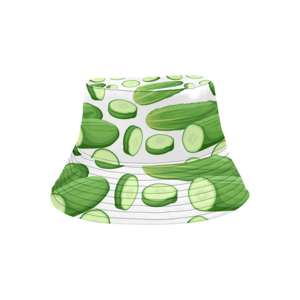 cucumber whole slices pattern Unisex Bucket Hat