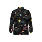space pattern Men's Long Sleeve Polo Shirt
