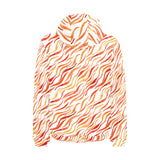 Fire flame watercolor pattern Men's Padded Hooded Jacket