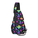Colorful halloween background All Over Print Chest Bag