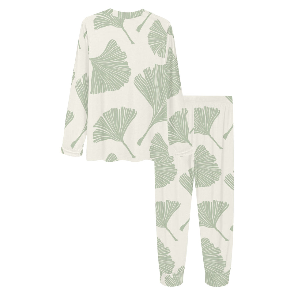 Ginkgo leaves pattern Women's All Over Print Pajama Set