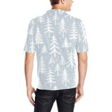 Christmas tree winter forest pattern Men's All Over Print Polo Shirt