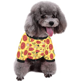 Pizza texture pattern All Over Print Pet Dog Round Neck Fuzzy Shirt