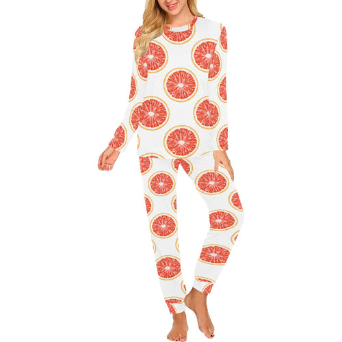 Grapefruit pattern Women's All Over Print Pajama Set