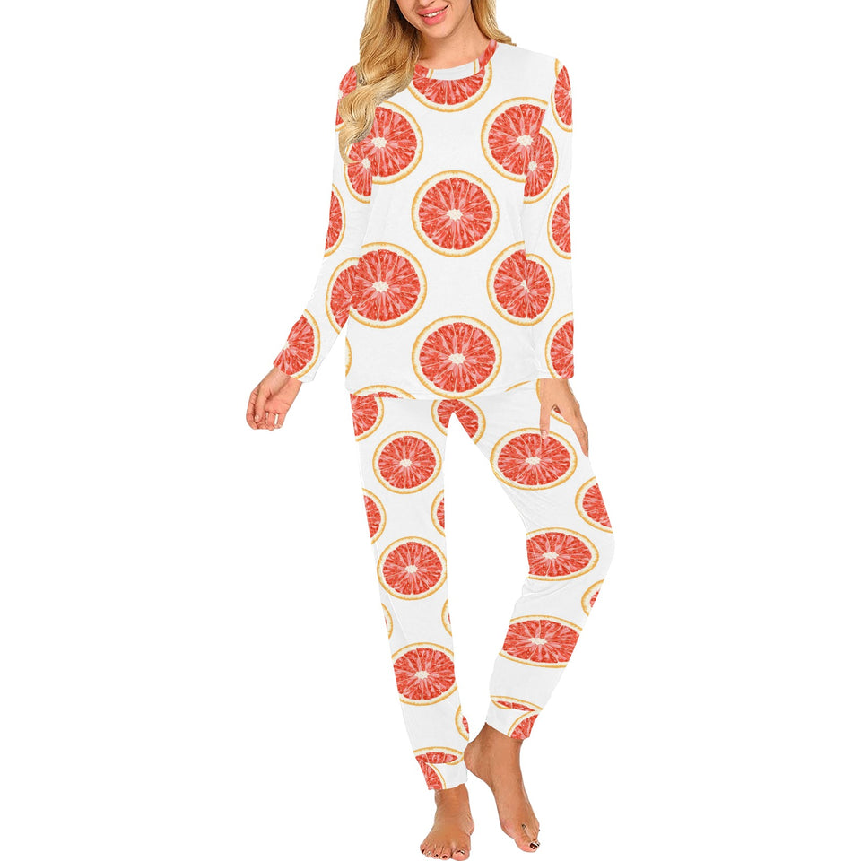 Grapefruit pattern Women's All Over Print Pajama Set