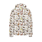 Giraffe Pattern Print Design 05 Kids' Boys' Girls' Padded Hooded Jacket
