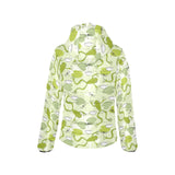 Cute frog dragonfly pattern Women's Padded Hooded Jacket