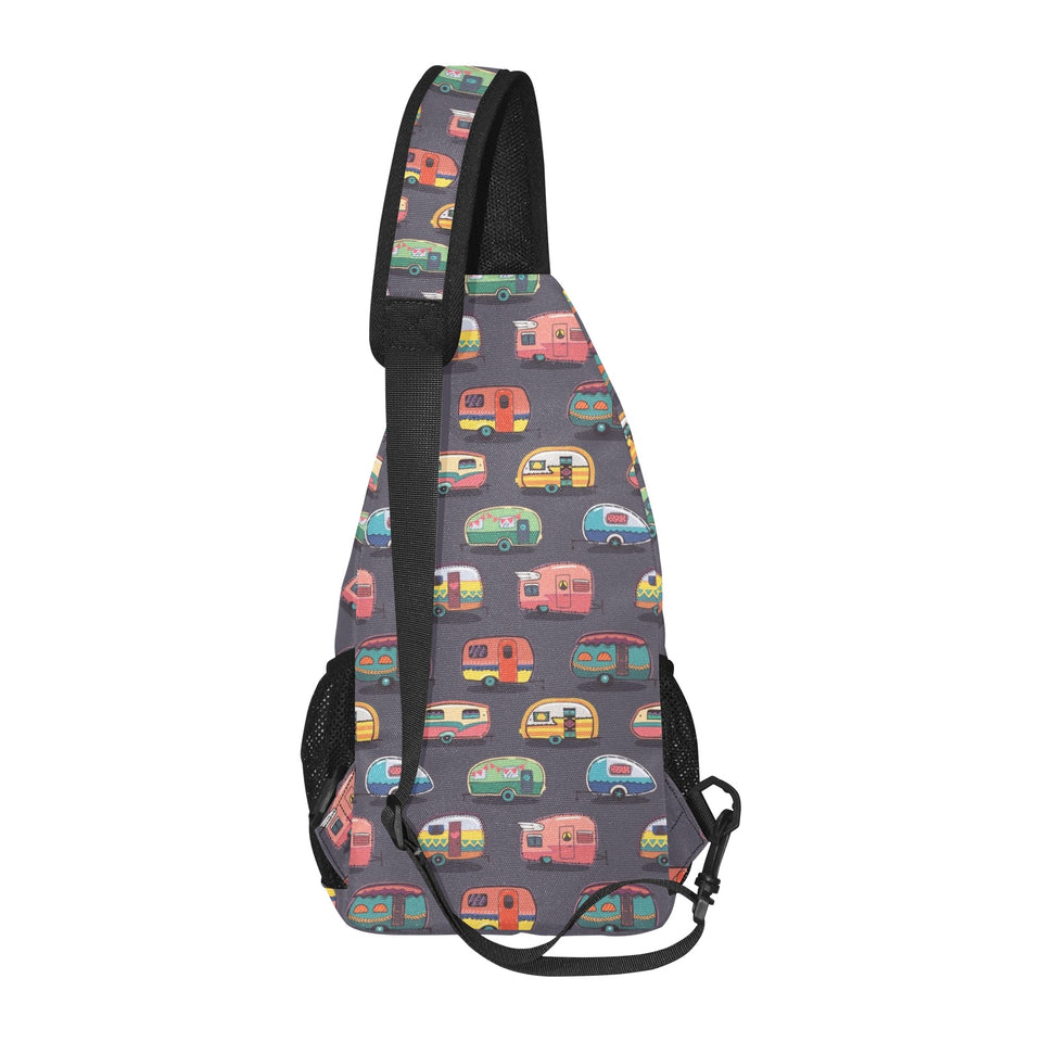 Camper Van Pattern Print Design 02 All Over Print Chest Bag