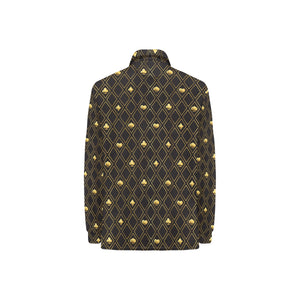 Casino Cards Suits Pattern Print Design 01 Women's Long Sleeve Polo Shirt