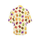 Bread Toast Pattern Print Design 02 Women's All Over Print Hawaiian Shirt