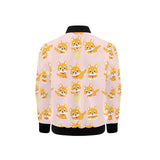 Cute shiba inu dog pattern Kids' Boys' Girls' Bomber Jacket