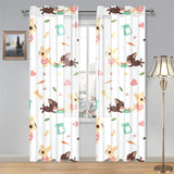Cute Chihuahua puppie pattern Gauze Curtain