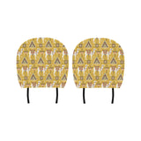 Camels ethnic motif pattern Car Headrest Cover