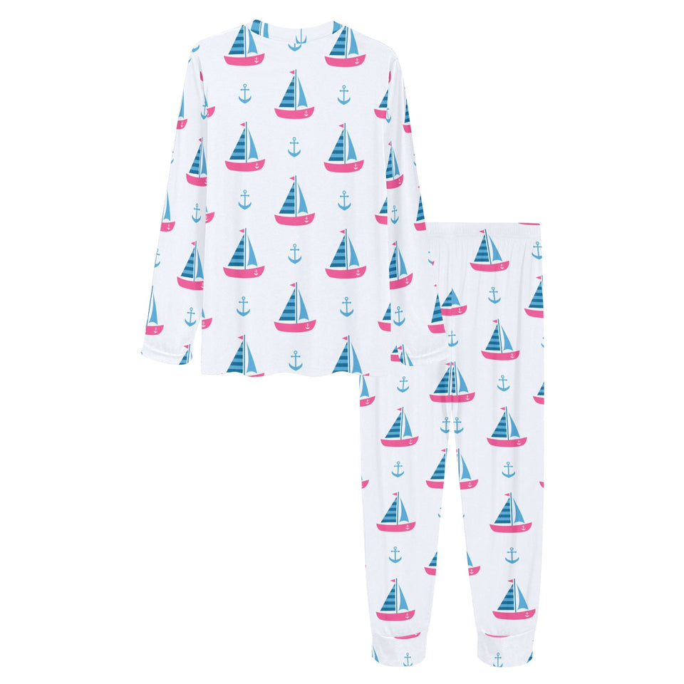 Sailboat anchor pattern Women's All Over Print Pajama Set