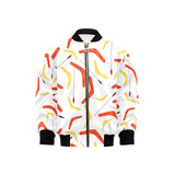 Waterclor boomerang Australian aboriginal ornament Kids' Boys' Girls' Bomber Jacket