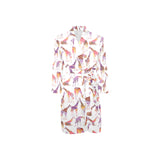 Giraffe Pattern Print Design 02 Men's Long Sleeve Belted Night Robe