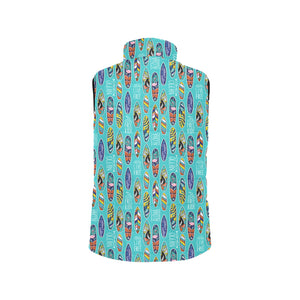 Surfboard Pattern Print Design 05 Men's Padded Vest