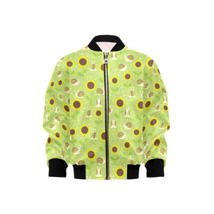 Snail Pattern Print Design 01 Kids' Boys' Girls' Bomber Jacket