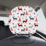 Deer tree snowflakes chrismas pattern Car Headrest Cover