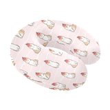 Cute Shiba Inu Dog Apple pattern U-Shaped Travel Neck Pillow