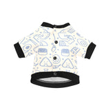 Cute sushi icon pattern All Over Print Pet Dog Round Neck Fuzzy Shirt