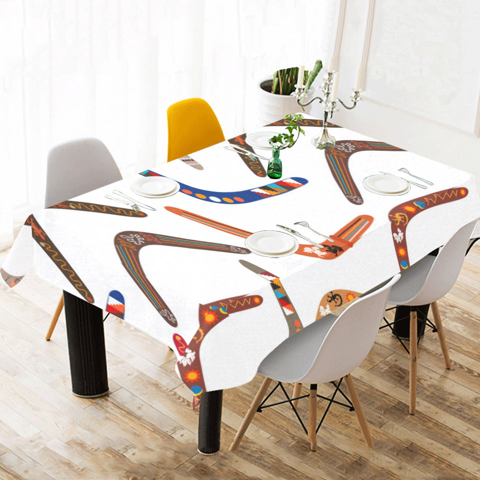 Boomerang Australian aboriginal ornament pattern Tablecloth